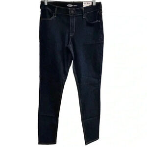 Old Navy Women's Size 8 Dark Blue Mid-Rise Skinny Jeans Stretchy